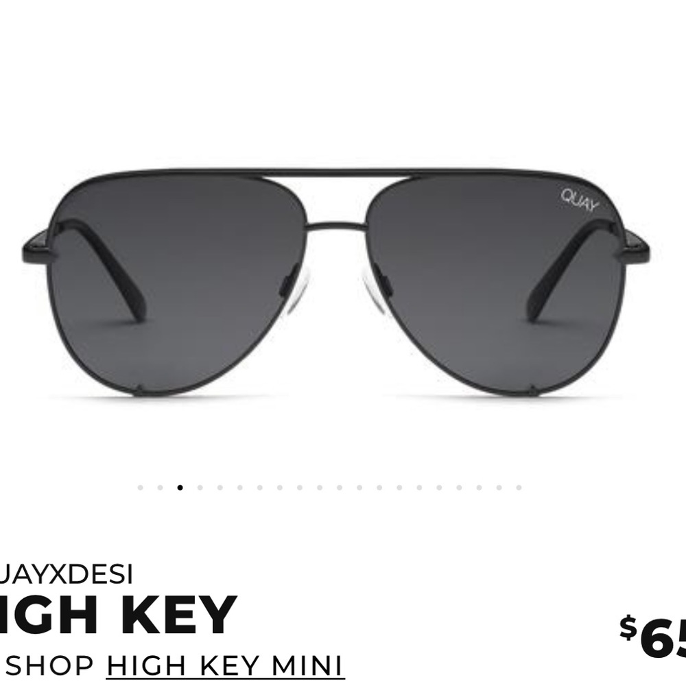 Quay Black High Key Sunglasses